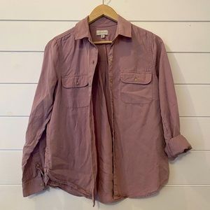 Lucky Brand Women’s Button Down Shirt in a Soft Purple/Mauve Color